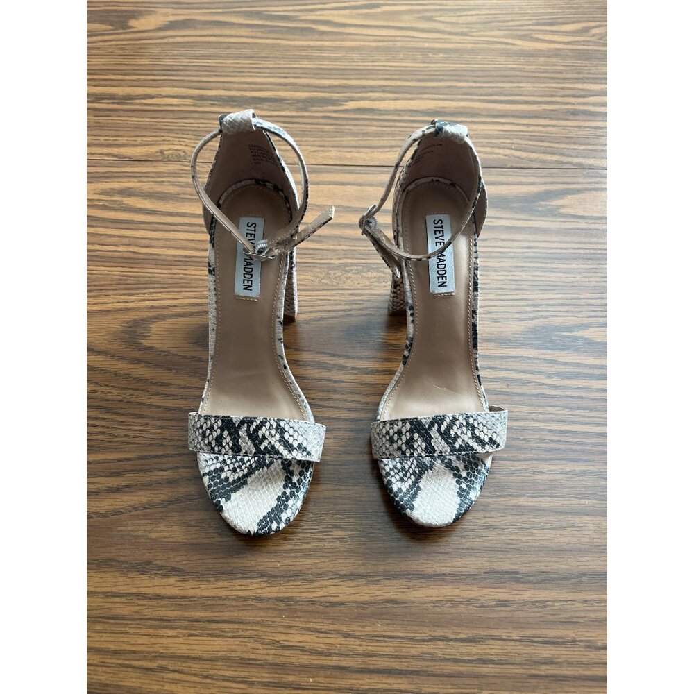 Steve Madden Carson snakeskin heeled sandals size 8M